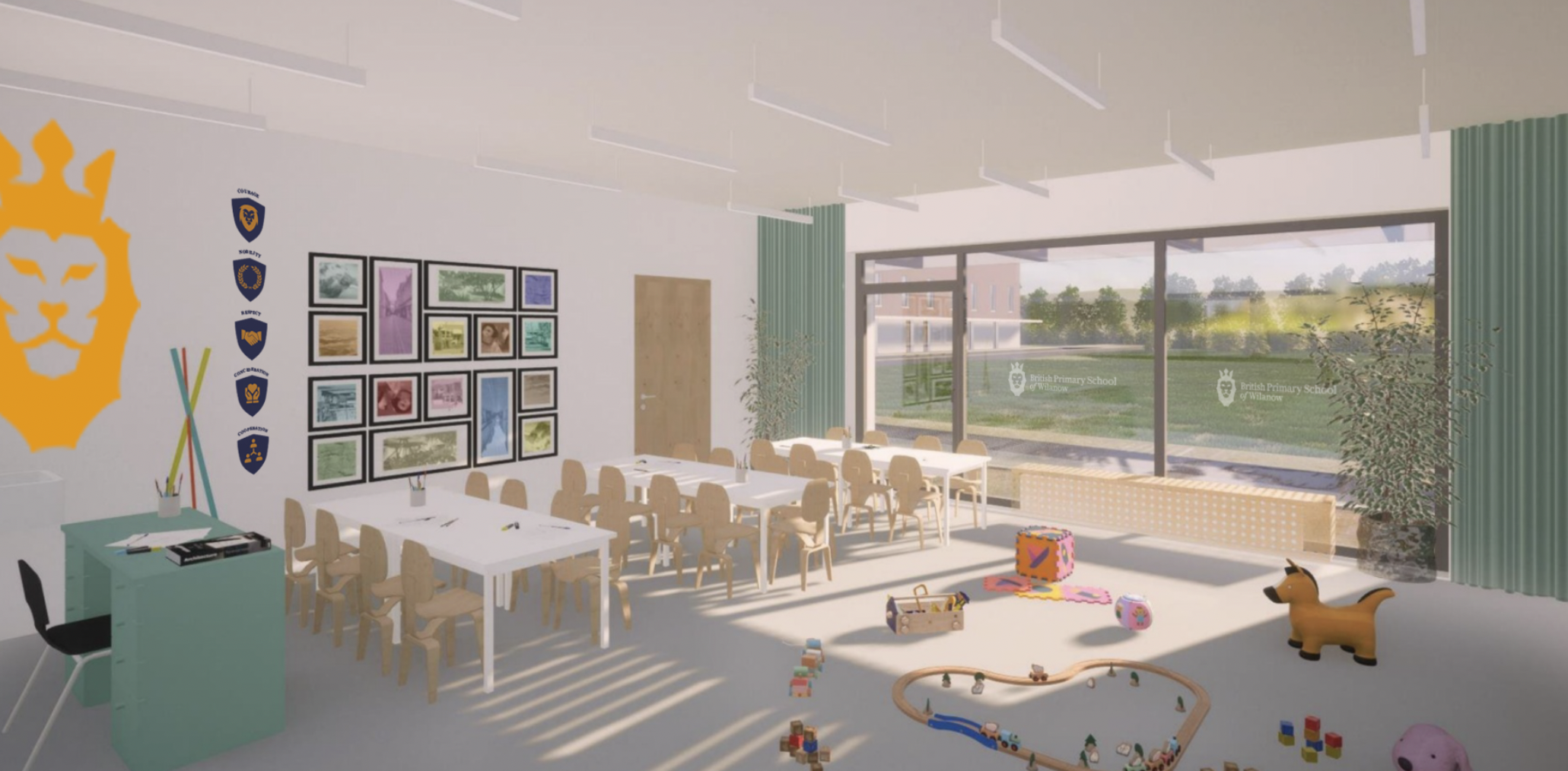 Architect’s impression of new Preschool classroom.